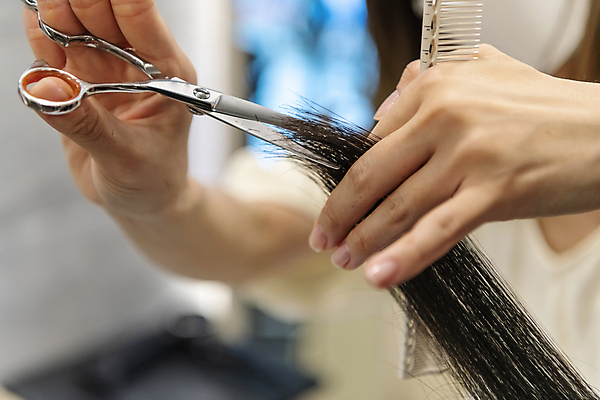 포토 JPG 손 여자 40대 중년 실내 한명 상반신 앞모습 아웃포커스 머리카락 한국인 잡기 머리빗 미용실 미용사 자르기 머리손질 헤어관리 미용가위 중년여자한명만 숱 국내포토 직업 1 뷰포인트 모션 가위_도구 촬영기법 사람 동양인 성인 내부 신체부위 뷰티 머리 미용용품 뷰티샵 여자한명만 중년여자만 파일형식