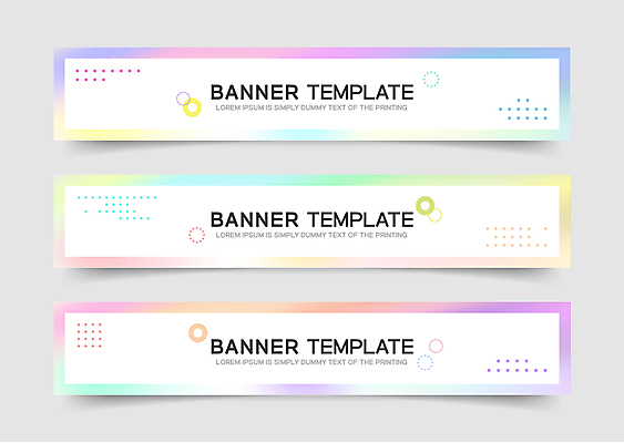 템플릿 배너템플릿 가로배너 백그라운드 사각프레임 사람없음 가로 컬러풀 물방울무늬 현수막 원형 그라데이션 배너세트 AI파일 도형 배너 컬러 무늬 프레임 세트 사각형 파일형식 벡터