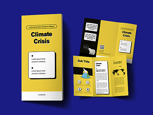 템플릿 표지디자인 표지 내지 지구 리플렛 말풍선 세계지도 두마리 3단접지 팜플렛 사람없음 노란색 자연재해 북극곰 빙하 지구온난화 멸종위기동물 QR코드 인디자인 INDD 기후위기 이미지템플릿 멸종위기종 녹이기 동물 컬러 지도 2 곰 모션 세계 재해 기후변화 위기 파일형식