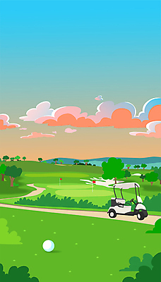 나무 구름 길 백그라운드 골프 일러스트 골프장 필드 하늘 산 골프공 풍경 사람없음 노을 풀 골프카트 골프깃발 국내일러스트 AI파일 자연요소 식물 공 스포츠시설 골프용품 구기 깃발 파일형식 벡터