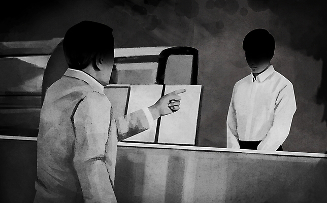 PSD 남자 일러스트 상반신 성인 두명 검은색 카페 분노 꾸지람 종업원 계산대 사회이슈 직원 아르바이트 삿대질 성인남자만 블랙컨슈머 갑질 무례 국내일러스트 직업 감정 컬러 컨셉 사람 손짓 상점 체벌 고객 남자만 성인만 파일형식