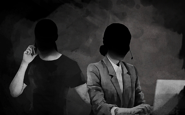 PSD 여자 일러스트 들기 상반신 성인 두명 노트북 스마트폰 검은색 헤드셋 분노 비즈니스우먼 상담원 사회이슈 상담 텔레마케팅 통화 상담전화 성인여자만 블랙컨슈머 갑질 무례 국내일러스트 감정 컬러 음향기기 컨셉 비즈니스 모션 사람 전자제품 핸드폰 스마트기기 헤드폰 직장인 사무원 서비스업 고객 여자만 성인만 파일형식