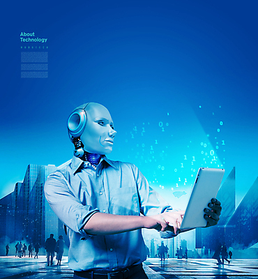 전신 PSD 편집이미지 들기 빌딩 상반신 사람없음 건물 파란색 태블릿 터치 도시 로봇 미래도시 이진법 이진수 휴머노이드 이미지편집 건축물 컬러 모션 미래 전자제품 스마트기기 수학 파일형식