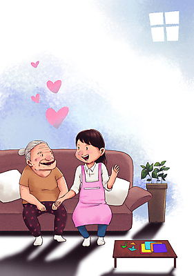 전신 PSD 여자 노년 화분 할머니 일러스트 탁자 대화 앉기 두명 소파 손들기 마주보기 손잡기 앞치마 하트 봉사 간호 사회복지 노인복지 색종이 요양원 노인요양 종이학 요양보호사 고령화 독거노인 말동무 여자만 국내일러스트 모양 직업 종이 가구 의자 모션 말하기 사람 성인 도움 사회이슈 복지 종이접기 요양 파일형식