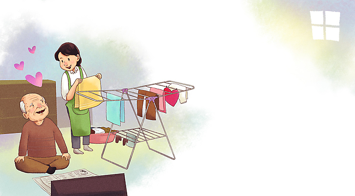 전신 PSD 옷 여자 할아버지 노년 남자 가사 일러스트 서기 들기 앉기 두명 수건 앞치마 하트 봉사 신문 자원봉사자 빨래 간호 사회복지 서랍장 노인복지 대야 요양보호사 고령화 독거노인 빨래건조대 빨래널기 국내일러스트 모양 직업 가구 모션 사람 성인 간행물 위생용품 도움 뉴스 사회이슈 복지 빨래대 파일형식