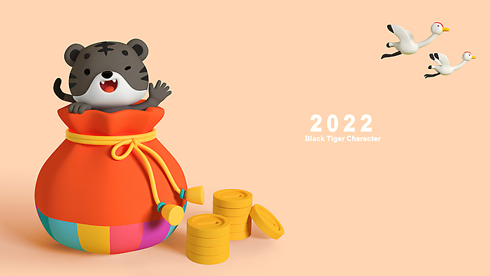 PSD 편집 편집이미지 새해 복주머니 3D캐릭터 세마리 윙크 사람없음 3D 주황색 학 호랑이띠 신년캐릭터 디지털합성 호랑이캐릭터 손인사 엽전 동전탑 편집소스 2022년 임인년 흑호 편집3D 캐릭터 컬러 동물캐릭터 조류 전통소품 표정 3 쌓기 동전 십이지신 인사 호랑이 연도 파일형식