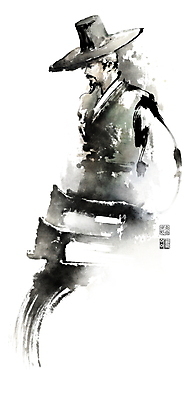 PSD 한국전통 남자 일러스트 캘리그라피 붓터치 한옥 한명 상반신 성인 한복 조선시대 동양화 뒷짐 번짐 양반 낙관 선비 성인남자한명만 국내일러스트 갓모자 모자_잡화 1 전통 고건축 모션 전통소품 한국 미술 사람 역사 전통의상 신분 남자한명만 성인남자만 파일형식 효과