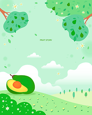 나무 구름 꽃 백그라운드 일러스트 하늘 나뭇잎 사람없음 초록색 농작물 나뭇가지 풀 언덕 유기농 아보카도 국내일러스트 AI파일 자연요소 식물 웰빙 컬러 잎 농업 과일 파일형식 벡터