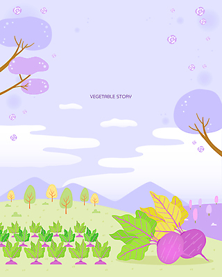 나무 구름 꽃 백그라운드 밭 일러스트 하늘 산 사람없음 농작물 보라색 나뭇가지 언덕 유기농 비트 레드비트 국내일러스트 AI파일 자연요소 식물 웰빙 컬러 농업 채소 파일형식 벡터