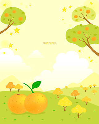 구름 꽃 백그라운드 일러스트 하늘 귤 사람없음 농작물 노란색 언덕 유기농 귤나무 귤밭 국내일러스트 AI파일 자연요소 나무 식물 웰빙 컬러 밭 농업 과일 파일형식 벡터