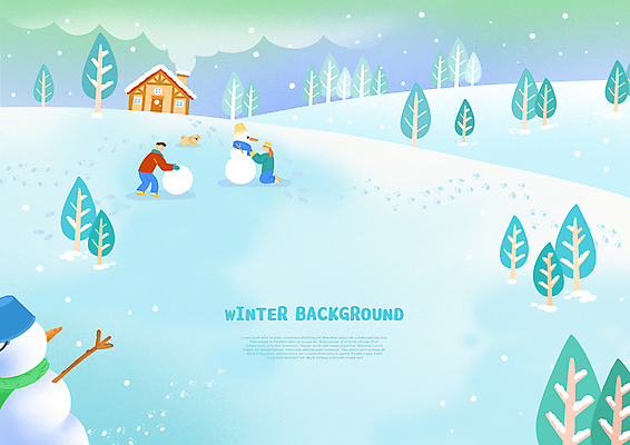 전신 PSD 나무 한마리 여자 남자 반려견 하늘색 겨울 일러스트 눈사람 성인 두명 반려동물 눈 연기 강아지 무릎꿇기 오두막 언덕 계절백그라운드 눈사람만들기 눈내림 성인만 겨울풍경 겨울배경 국내일러스트 자연요소 식물 동물 1 계절 백그라운드 모션 날씨 눈_날씨 사람 풍경 파란색 개 만들기 파일형식