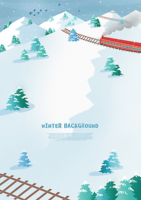 PSD 나무 하늘색 겨울 일러스트 조류 사람없음 기찻길 눈 계절백그라운드 새떼 산악열차 겨울풍경 설산 눈덮임 겨울배경 국내일러스트 자연요소 식물 동물 계절 백그라운드 컨셉 날씨 산 풍경 파란색 기차 파일형식