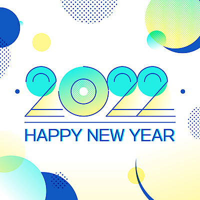 백그라운드 일러스트 새해 타이포그라피 사람없음 파란색 설날 노란색 물방울무늬 원형 연하장 해피뉴이어 그라데이션 2022년 임인년 국내일러스트 AI파일 도형 문자 명절 컬러 무늬 카드_감사 새해인사 연도 파일형식 벡터