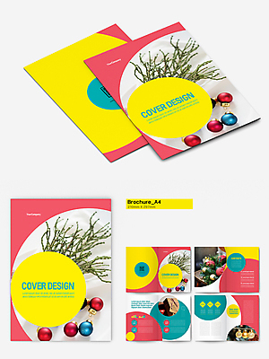 템플릿 리플렛 분홍색 크리스마스장식 크리스마스 겨울 크리스마스용품 팜플렛 사람없음 선물상자 노란색 장식볼 솔잎 꼬마전구 오너먼트 인디자인 INDD 크리스마스리스 이미지템플릿 계절 기념일 컬러 잎 전구 선물 장식 상자 화환 용품 파일형식