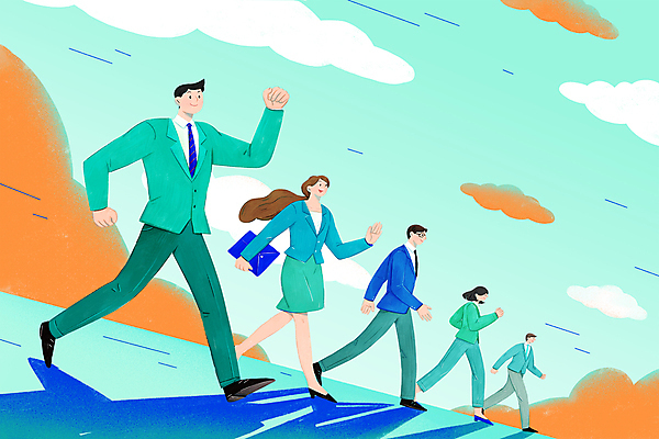 전신 PSD 구름 여자 남자 일러스트 하늘 서류봉투 그림자 정장 여러명 성인 걷기 파이팅 주먹 구직 비즈니스맨 비즈니스우먼 자신감 동료 신입사원 민트색 입사 채용공고 힘찬 성인만 국내일러스트 자연요소 옷 감정 컬러 다수 컨셉 비즈니스 관계 모션 봉투 사람 직장인 채용 파일형식