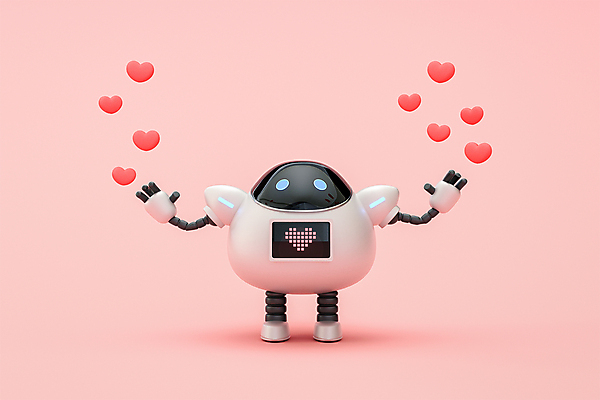 PSD 편집 편집이미지 분홍색 팔벌리기 3D캐릭터 정보기술 사람없음 3D 하트 로봇 디지털합성 애정표현 좋음 편집소스 채팅봇 AI_인공지능 편집3D 모양 캐릭터 컬러 컨셉 모션 기술 표현 파일형식
