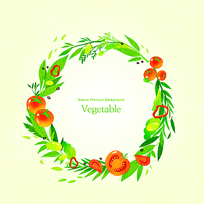 PSD 토마토 채소 일러스트 방울토마토 파프리카 사람없음 연두색 샐러드 풀잎 올리브 청포도 원형프레임 프레임일러스트 국내일러스트 열매 음식 잎 포도 프레임 초록색 원형 풀_식물 파일형식