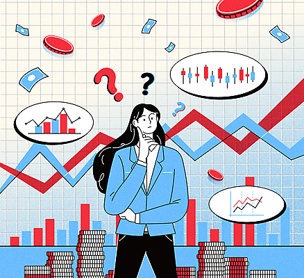 여자 지폐 돈 일러스트 그래프 한명 정장 손짓 상반신 성인 빨간색 파란색 동전 물음표 비즈니스우먼 주식 재테크 호기심 동전탑 주식투자 주식표 헷갈림 성인여자한명만 주린이 국내일러스트 AI파일 1 기호 옷 감정 컬러 컨셉 비즈니스 모션 사람 금융 쌓기 직장인 재산 투자 신조어 여자한명만 성인여자만 파일형식 벡터