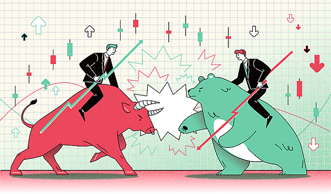 전신 남자 화살표 일러스트 곰 그래프 정장 성인 두명 빨간색 동전 경쟁 비즈니스맨 구매 승차 주식 재테크 황소 싸움 매도 주가상승 주가하락 주식시장 주식투자 주식표 성인남자만 주린이 국내일러스트 AI파일 동물 옷 컬러 컨셉 돈 비즈니스 포유류 모션 사람 금융 쇼핑 직장인 소 하락 투자 상승 신조어 남자만 성인만 파일형식 벡터