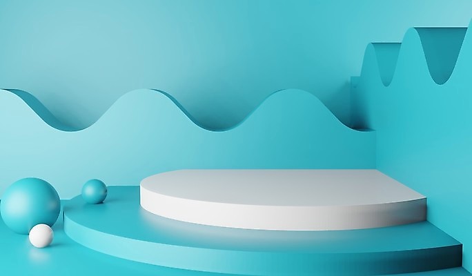 포토 JPG 해외이미지 디자인 하늘색 백그라운드 사람없음 3D 공백 무대 단상 엘리먼트 포디움 목업 해외포토 파란색 디지털합성 파일형식 이미지허브
