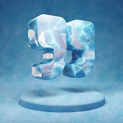 포토 JPG 해외이미지 사람없음 파란색 3D 얼음 입체 오브젝트 큰따옴표 해외포토 자연요소 기호 컬러 디지털합성 파일형식 이미지허브