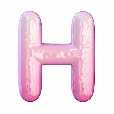 포토 JPG 해외이미지 분홍색 타이포그라피 사람없음 3D 입체 풍선 H 해외포토 문자 알파벳 컬러 디지털합성 파일형식 이미지허브