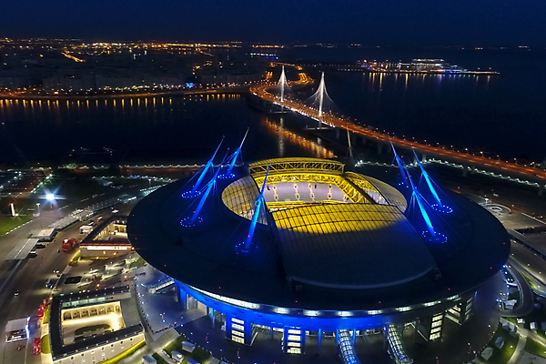 포토 JPG 해외이미지 야경 사람없음 야외 건물 빛 도시풍경 스타디움 러시아 해외포토 건축물 유럽 풍경 경기장 도시 야간 파일형식 풍경_경치 이미지허브