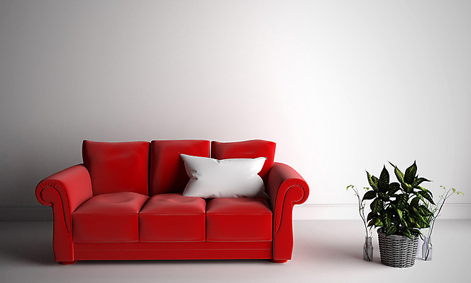 포토 JPG 해외이미지 식물 화분 쿠션 실내 사람없음 빨간색 인테리어 소파 3D 흰색 미니멀 해외포토 디자인 컬러 의자 내부 디지털합성 파일형식 이미지허브