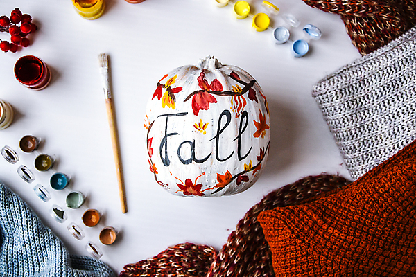 포토 JPG 해외이미지 호박 사람없음 장식 하이앵글 물감 붓 스웨터 오브젝트 해외포토 뷰포인트 상의 채소 미술도구 파일형식 이미지허브