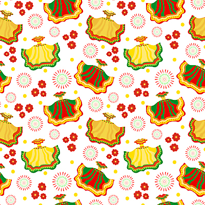 JPG 해외이미지 꽃 백그라운드 패턴 일러스트 멕시코 사람없음 노란색 점 멕시코전통의상 해외일러스트 식물 컬러 북아메리카 무늬 전통의상 파일형식 이미지허브