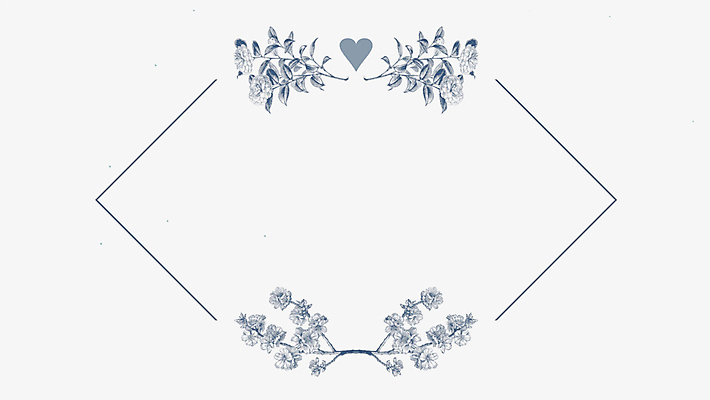 JPG 해외이미지 꽃 일러스트 프레임 사람없음 파란색 하트 빈티지 감성 해외일러스트 모양 식물 컬러 컨셉 파일형식 이미지허브