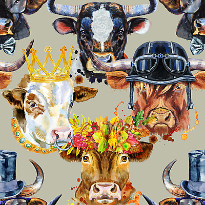 JPG 해외이미지 디자인 백그라운드 패턴 일러스트 목걸이 나비넥타이 왕관 고글 미술 사람없음 화관 소 헬멧 황소 신사모자 해외일러스트 모자_잡화 꽃 무늬 장신구 포유류 넥타이 문화예술 보호장비 파일형식 이미지허브