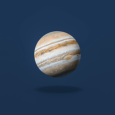 JPG 해외이미지 일러스트 사람없음 3D 오브젝트 파란배경 목성 해외일러스트 백그라운드 파란색 행성 디지털합성 파일형식 이미지허브