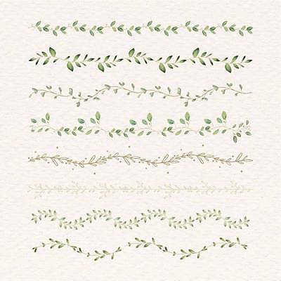 EPS 해외이미지 식물 잎 일러스트 사람없음 세트 잎줄기 해외일러스트 줄기 파일형식 벡터 이미지허브