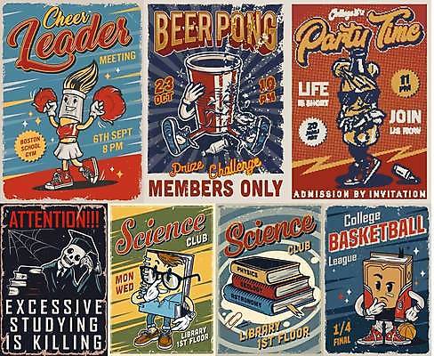 EPS 해외이미지 디자인 포스터 과학 일러스트 해골 맥주 농구공 사람없음 책 반짝임 세트 빈티지 거미줄 오브젝트 치어리더 스프링노트 동아리 사물캐릭터 키치 해외일러스트 컨셉 공 모션 뼈 주류 농구 공책 파일형식 벡터 이미지허브