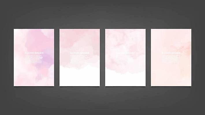 EPS 해외이미지 디자인 배너 분홍색 백그라운드 일러스트 추상 사람없음 세로 세트 해외일러스트 컬러 무늬 파일형식 벡터 이미지허브