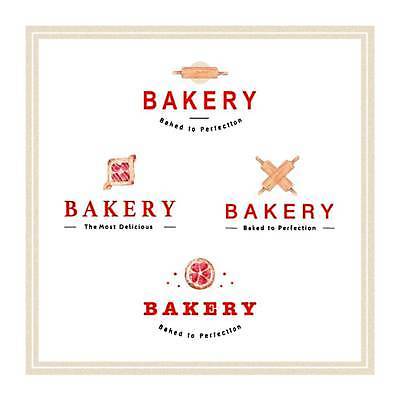 EPS 해외이미지 빵 일러스트 텍스트 타이포그라피 사람없음 빵집 심볼 밀가루반죽 반죽밀대 브랜딩 소세지빵 해외일러스트 문자 음식 상점 반죽 밀대 파일형식 벡터 이미지허브