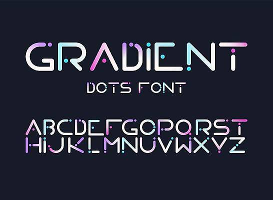 EPS 해외이미지 알파벳 하늘색 일러스트 대문자 사람없음 세트 보라색 점 조합형타이포 그라디언트 해외일러스트 영어 컬러 타이포그라피 파란색 파일형식 벡터 이미지허브