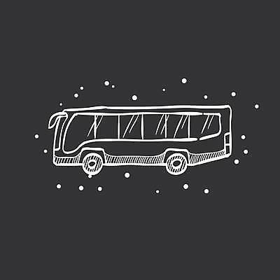 EPS 해외이미지 클립아트 컨셉 일러스트 학교 교통시설 자동차 모바일 버스 사람없음 유행 검은색 웹 흰색 UI 스타일 해외일러스트 교육 육상교통 컬러 교통 인터넷 대중교통 시설 파일형식 벡터 이미지허브