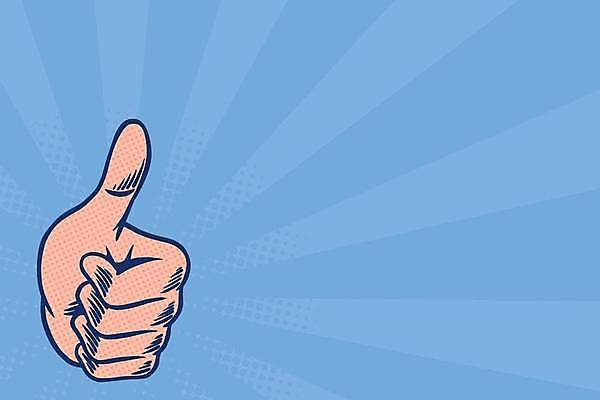 EPS 해외이미지 손 디자인 백그라운드 일러스트 신체부위 엄지손가락 최고 만족 파란배경 긍정 동의 승인 카피스페이스 해외일러스트 감정 컨셉 손가락 사람 파란색 공백 파일형식 벡터 이미지허브