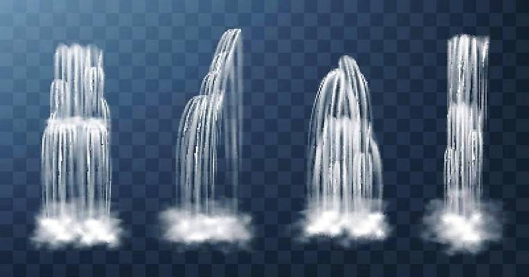 EPS 해외이미지 디자인 백그라운드 컨셉 일러스트 자연 산 풍경 장식 물 파란색 강 세트 3D 봄 거품 폭포 흐름 안개 가을 흰색 신선 투명 액체 개울 떨어짐 이슬 순수 속도 분수 장면 분무기 나이아가라 고립 샤워실 이국적 현실 해외일러스트 자연요소 계절 컬러 날씨 미국 디지털합성 생태계 샤워시설 파일형식 벡터 이미지허브