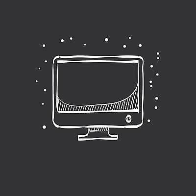 EPS 해외이미지 일러스트 사람없음 모니터 검은색 흰색 해외일러스트 컬러 컴퓨터 파일형식 벡터 이미지허브