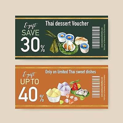 EPS 해외이미지 영어 열매 일러스트 아이스크림 디저트 타이포그라피 사람없음 초록색 세일 주황색 티켓 상품권 바코드 머랭 해외일러스트 식물 문자 음식 컬러 파일형식 벡터 이미지허브