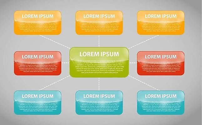 EPS 해외이미지 디자인 일러스트 비즈니스 사람없음 빨간색 파란색 노란색 자료 인포그래픽 정보 연결 마인드맵 해외일러스트 컬러 아이디어 파일형식 벡터 이미지허브