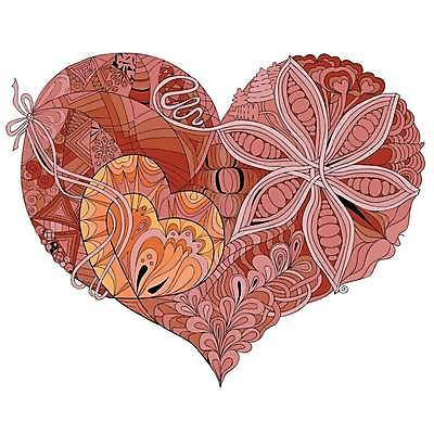 EPS 해외이미지 선 일러스트 추상 사랑 사람없음 하트 그림 젠탱글 해외일러스트 모양 감정 무늬 파일형식 벡터 이미지허브