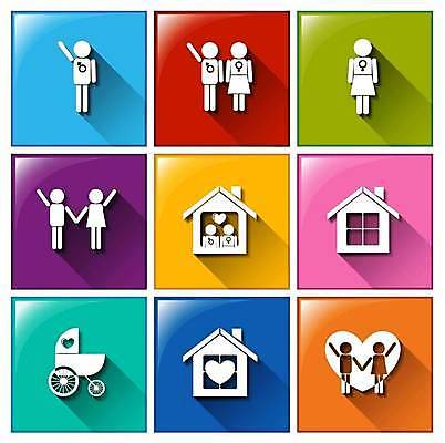 EPS 해외이미지 커플 일러스트 가족 버튼 남편 주택 사랑 사람없음 컬러풀 하트 아내 해외일러스트 모양 감정 컬러 관계 건물 파일형식 벡터 이미지허브