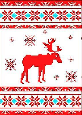 EPS 해외이미지 패턴 일러스트 사슴 빨간색 흰색 해외일러스트 컬러 무늬 포유류 파일형식 벡터 이미지허브