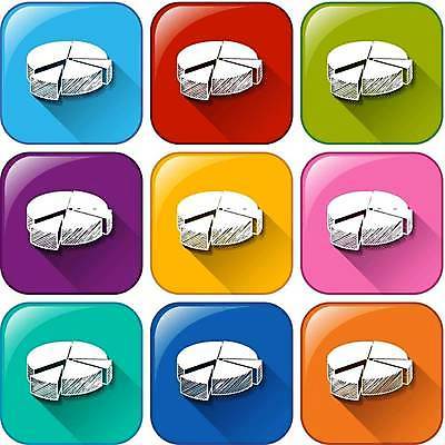 EPS 해외이미지 일러스트 버튼 사람없음 컬러풀 원그래프 해외일러스트 컬러 그래프 파일형식 벡터 이미지허브