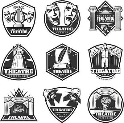 EPS 해외이미지 전신 여자 남자 종이 꽃다발 일러스트 조명 가면 서기 성인 두명 세트 라벨 무대 기둥 커튼 극장 심볼 연극 깃털펜 방패모양 연극배우 성인만 해외일러스트 모양 건축 꽃 모션 문화예술 프레임 사람 펜 방패 파일형식 벡터 이미지허브