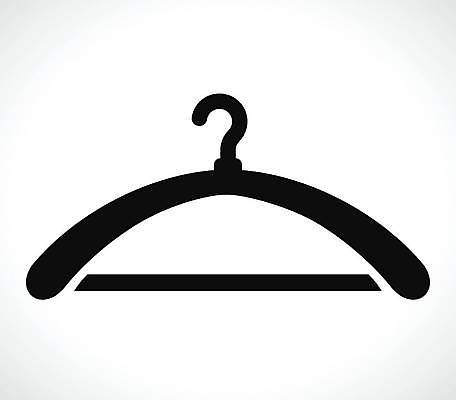 EPS 해외이미지 옷 일러스트 픽토그램 유행 상점 검은색 코트 직물 장롱 고리 옷걸이 심볼 사인 심플 소매 신발장 해외일러스트 컬러 가구 외투 파일형식 벡터 이미지허브